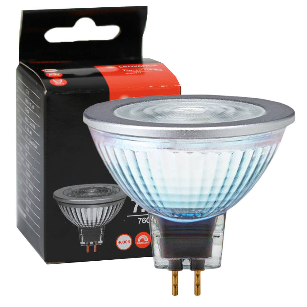 LED Performance MR16 7.5W 60D 4000K GU5.3 Dimmable