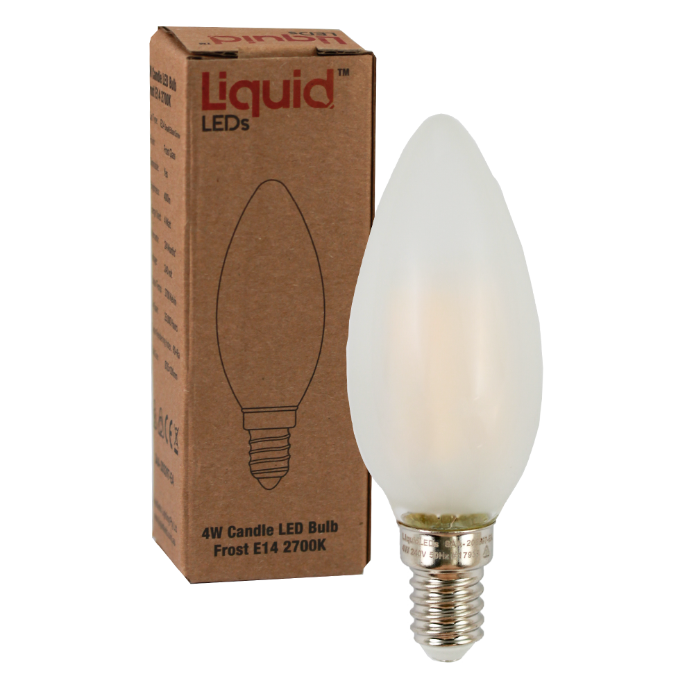 Liquid LEDs LED Candle 4W 2700K E14 Frost Dimmable