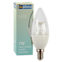 LED Candle Clear 7W 3000K E14 Dimmable