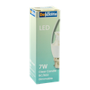 LED Candle Clear 7W 3000K B22 Dimmable