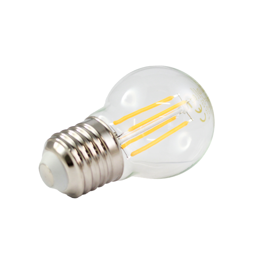 Round LED Bulb Clear 4W E27 240V 2700K