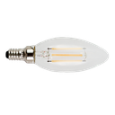 LED Filament Candle Clear 4W 2700K Dimmable E12