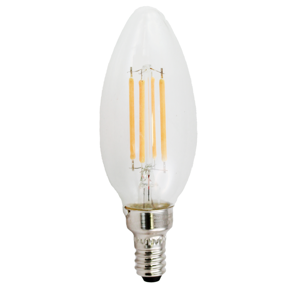 LED Filament Candle Clear 4W 2700K Dimmable E12