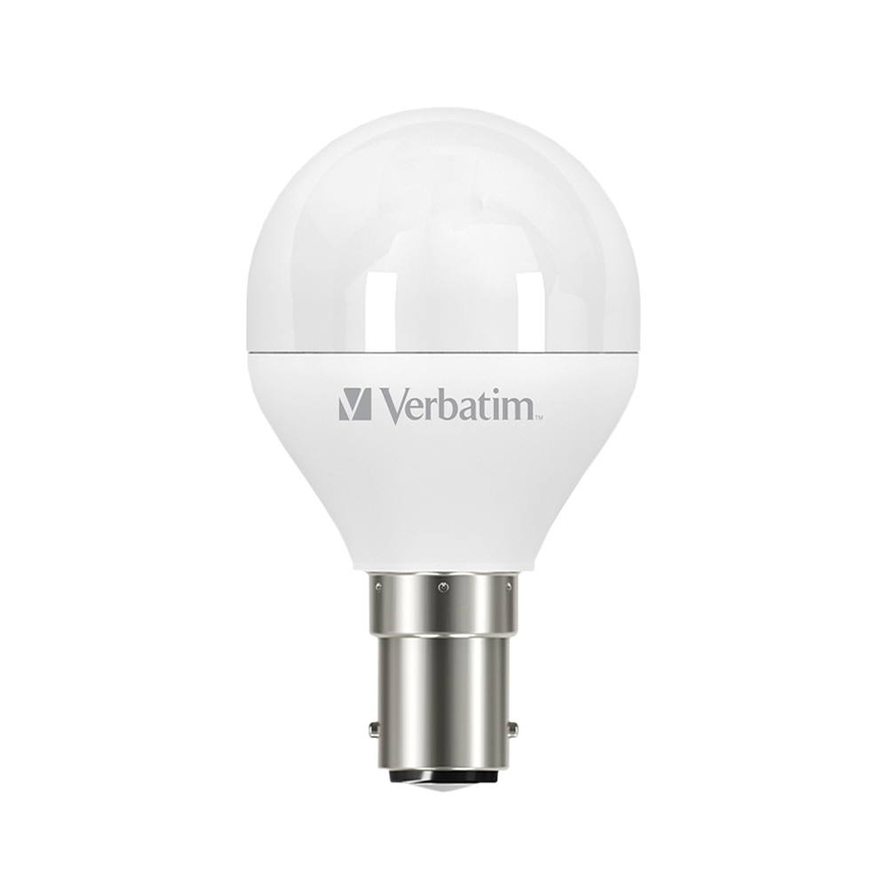 Verbatim LED Fancy Round Mini-Classic Frosted 5W 3000K Dimmable BA15d