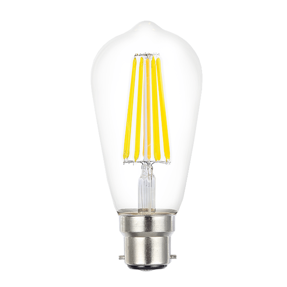 Lus LED Filament ST64 Clear 8W 2700K Dimmable B22