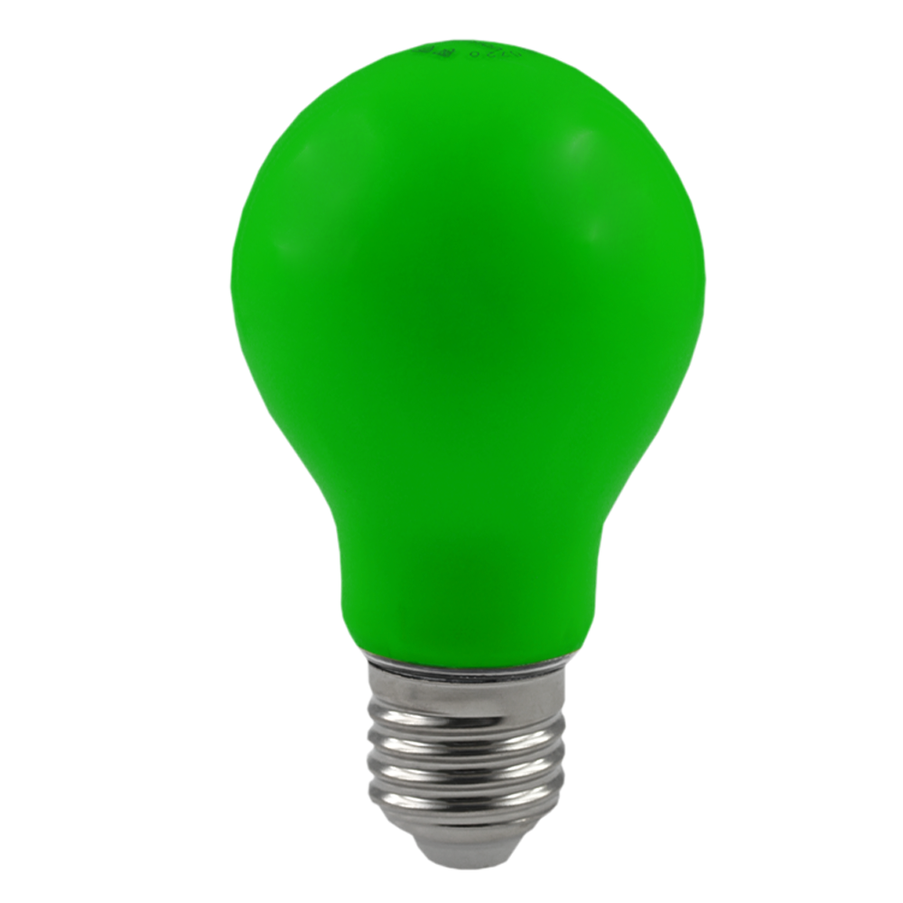 Lus LED GLS Lamp 3W Green E27 Non-Dimmable