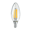 Deluxlite  LED Filament Candle Clear 4W 12V 2700K Dimmable E12