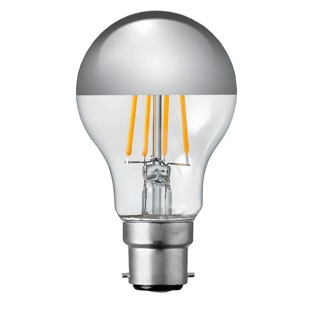 Crown Silver GLS Filament Lamp 9W 2700K B22 Dimmable