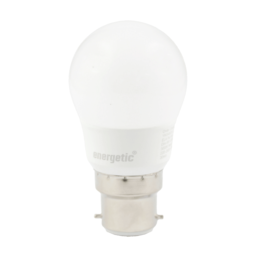 Energetic Lighting LED Supvalue Mini Fancy Round Frost 6W 3000K Dimmable b22