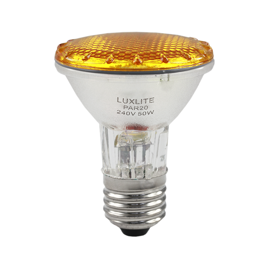 Luxlite Halogen Lamp PAR20 Yellow 50W 240V E27