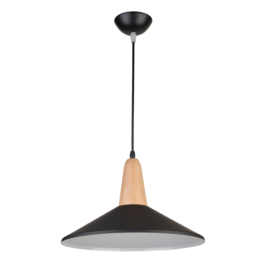 DOME330 Pendant Light Timber Black