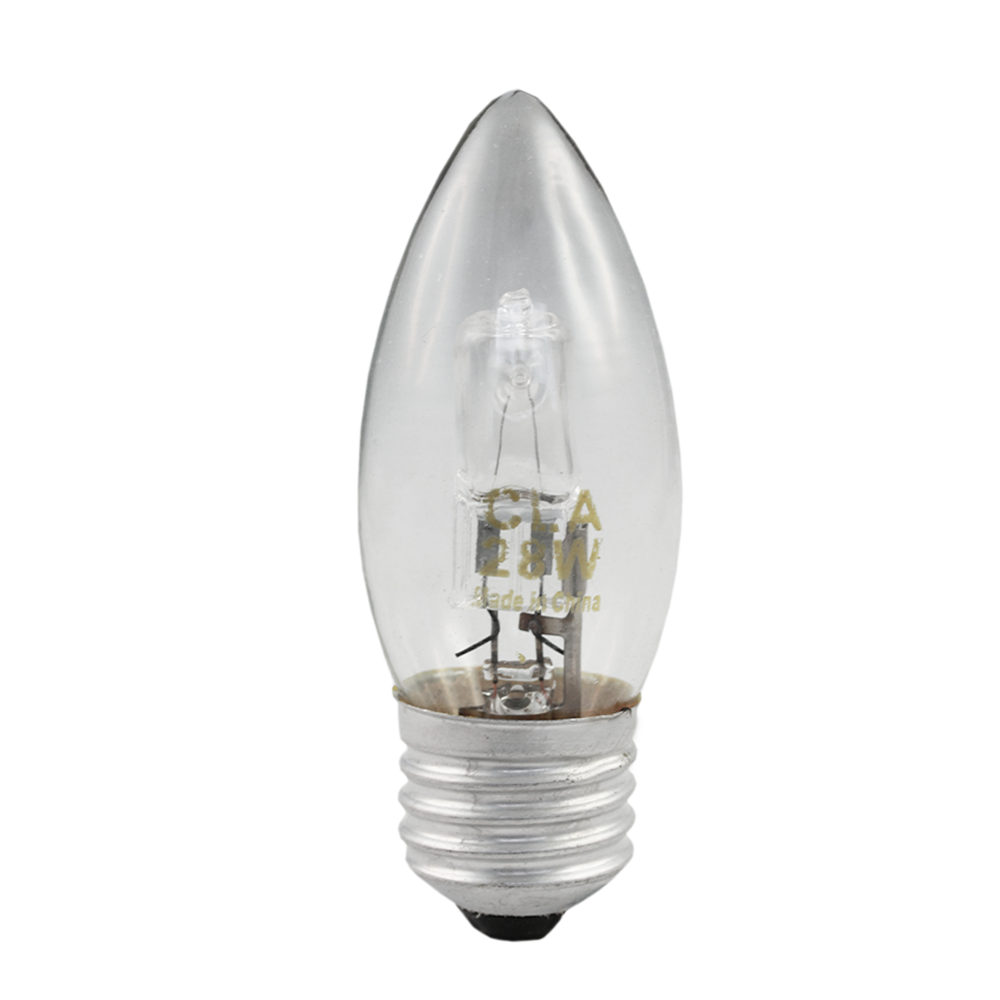 Energy Saving Halogen Candle Globe Clear 28W 240V E27