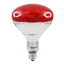 Infrared Industrial Heat Lamp Incandescent 250W 240V E27 ES Red Reflector