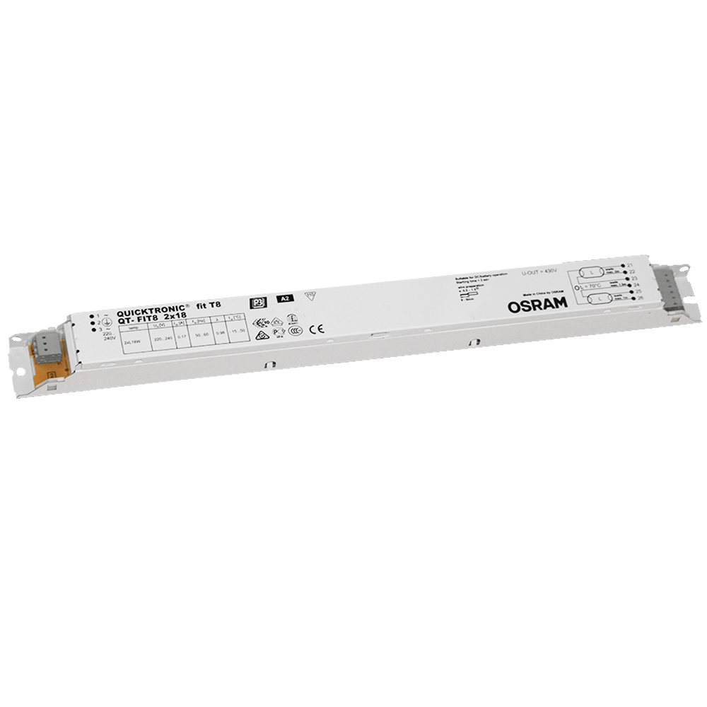 Quicktronic Fluorescent Light Fit T8 Ballast QT-FIT8 2x18W 220-240V