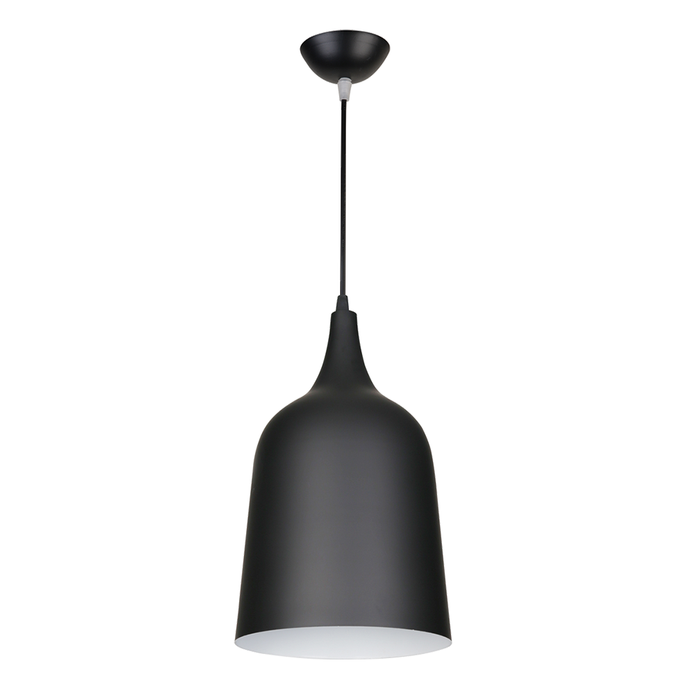 DOME150 Pendant Light Black and White Aluminium