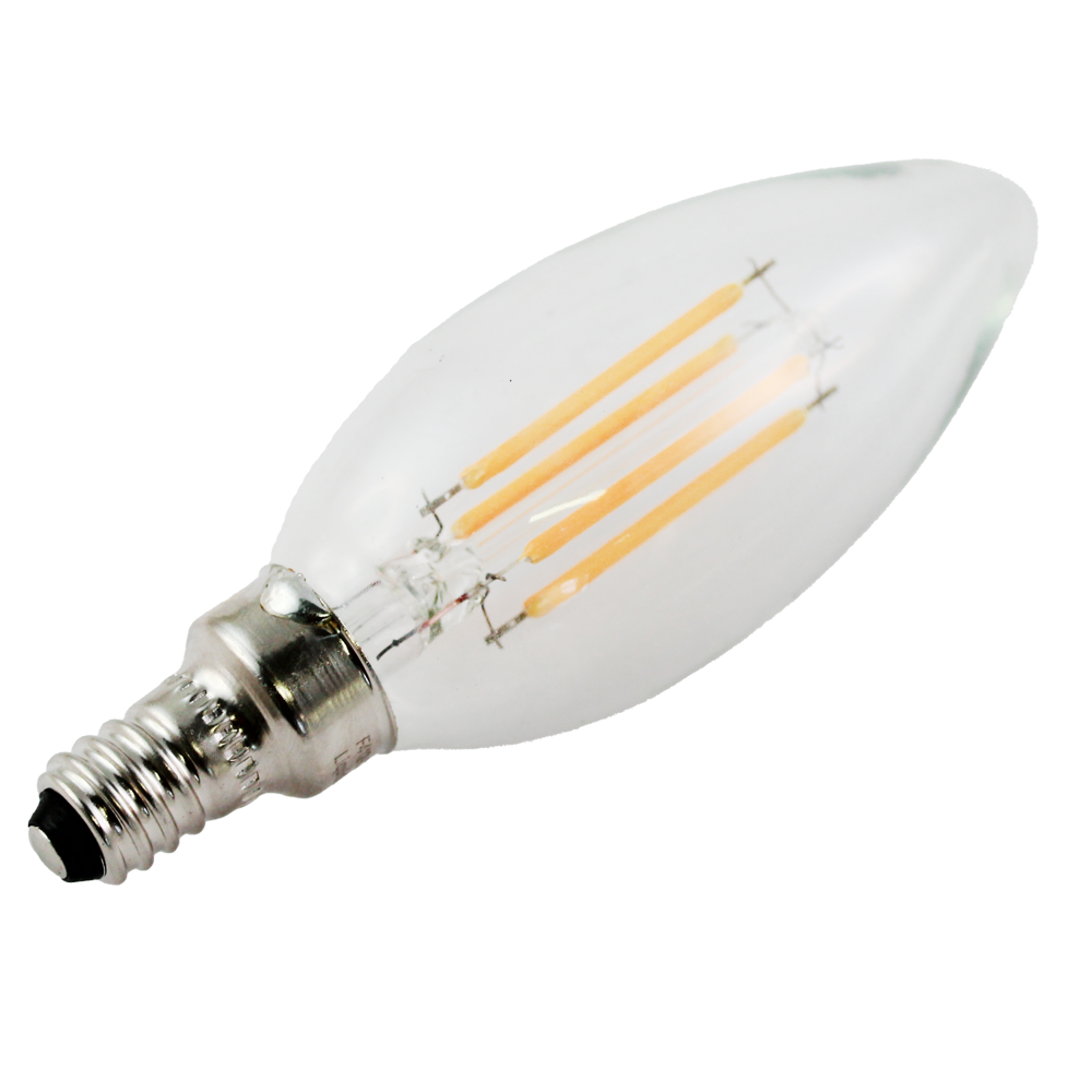 LED Filament Candle Clear 4W 2700K Dimmable E12