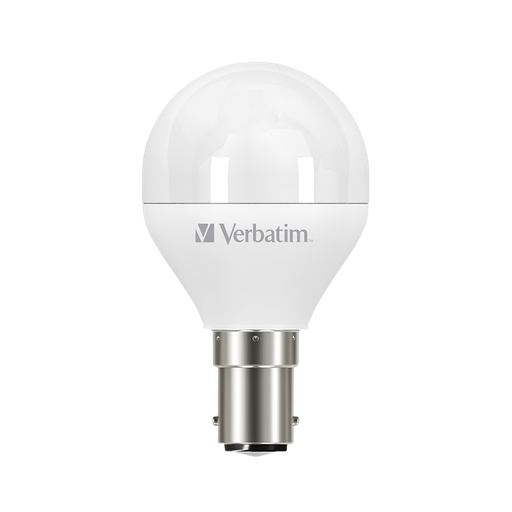 [65867] Verbatim LED Fancy Round Mini-Classic Frosted 5W 3000K Dimmable BA15d