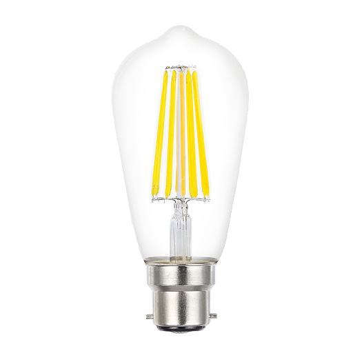 [20976] Lus LED Filament ST64 Clear 8W 2700K Dimmable B22