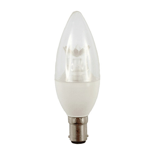 [8407c] Deluxlite LED Candle Clear 7W 3000K BA15d Dimmable