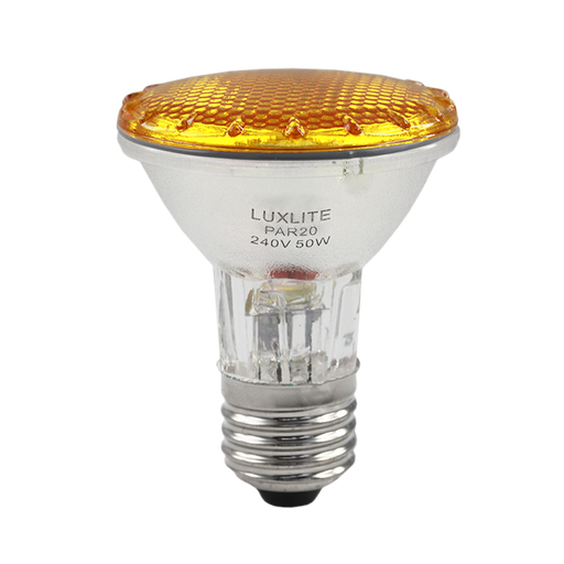 [6092Y] Luxlite Halogen Lamp PAR20 Yellow 50W 240V E27