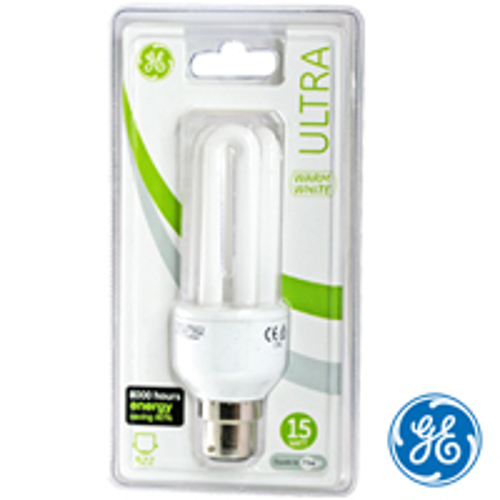 [74679] GE Ultra Compact Fluorescent 15W Warm White Bayonet