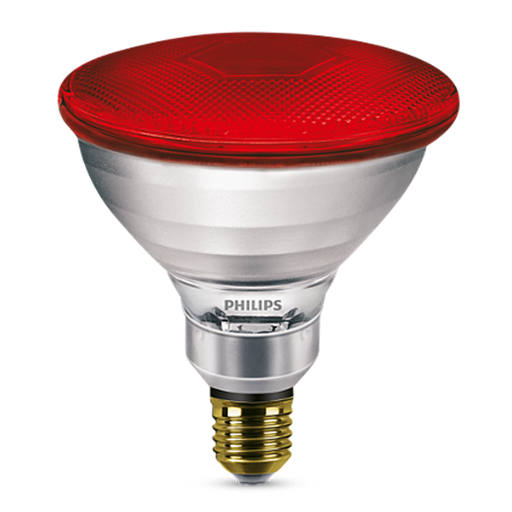 [6840] Philips InfraRed Industrial Heat Incandescent Lamp PAR38 IR 100W 240V Red E27