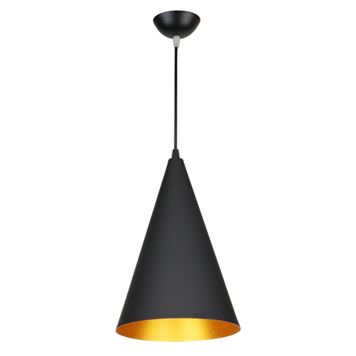 [SKDP050] DOME190 Pendant Light Black and Gold Aluminium