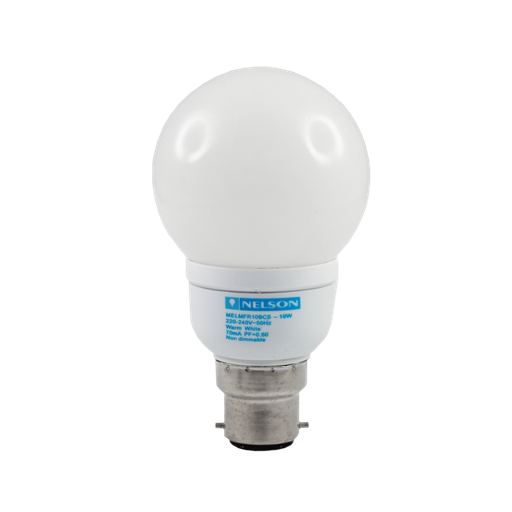 [ELMFR10WBC] Mini Globe Energy Saver CFL Fancy Round 10W 2700K B22