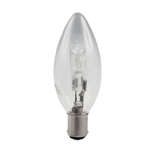 [DHG18SBCC] Halogen Candle Globe Clear 18W 240V BA15d (10283)