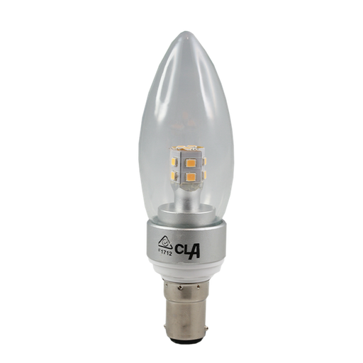 [CAN4SBC] Longlife LED Candle Clear 4W 3000K Non-Dimmable BA15d