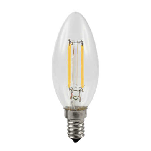 [385012003WW] LED Candle Filament Clear 4W 12V 2700K Non-Dimmable E14